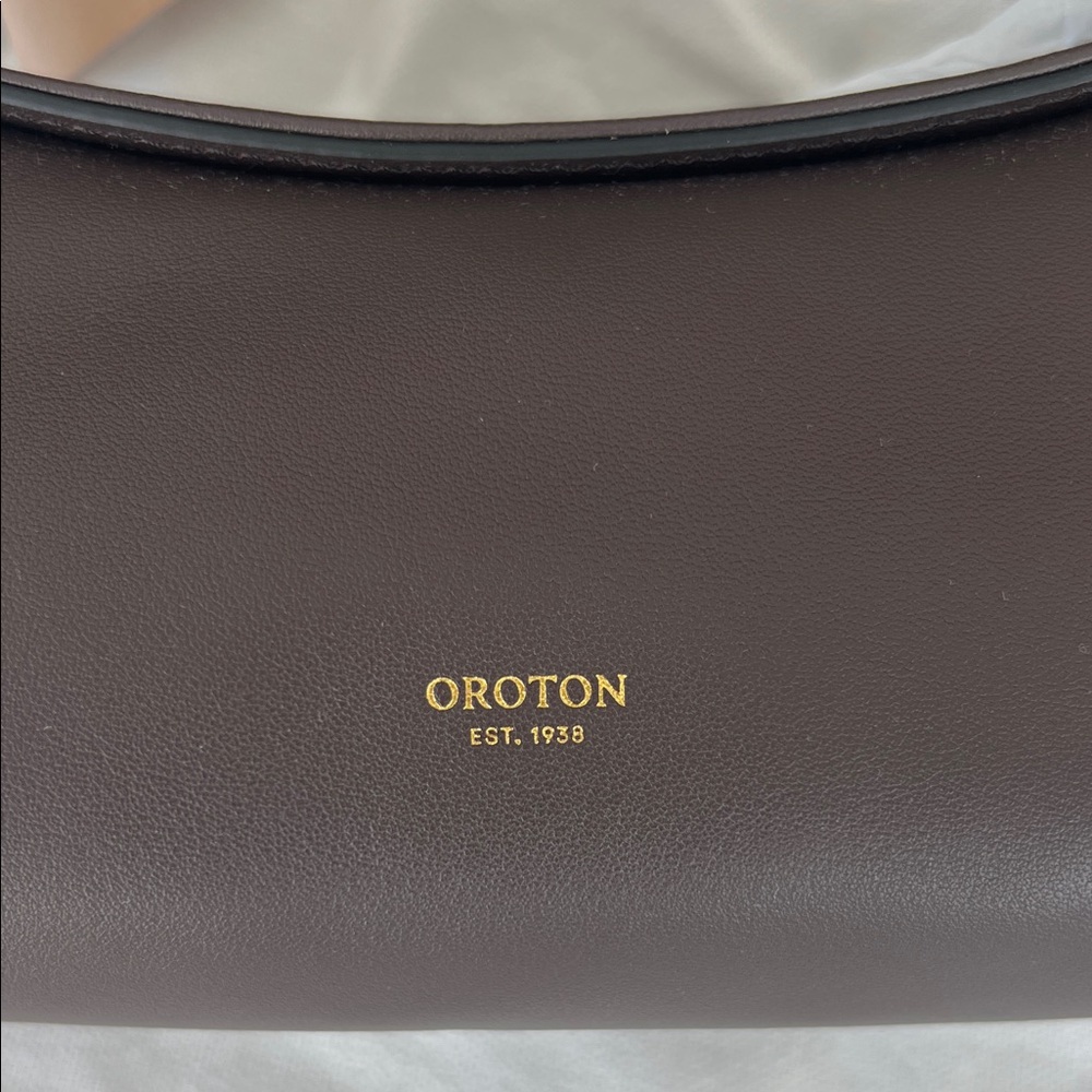 ✨ Brand New ✨ Oroton Mahogany Brown Leather Shoulder Bag - Picture 4 of 5